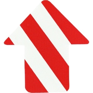 緑十字 路面表示ステッカー 矢印型 白/赤 QCA-WR 76×70mm 10枚組 PVC 路面表示ステッカー 矢印型 白/赤 QCA-WR 76×70mm 10枚組 PVC 403046