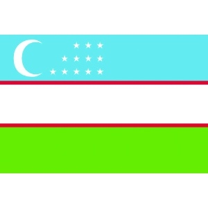東京製旗 卓上旗(16×24cm)ウズベキスタン 406144