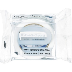 TERAOKA P-カットテープ EASY 4140D 透明 50mmX25m P-カットテープ EASY 4140D 透明 50mmX25m 4140D-TM50X25
