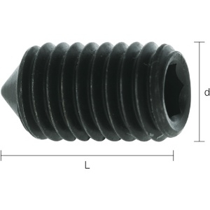 TRUSCO 六角穴付止めねじ トガリ先 黒染め M4×10 50本入 六角穴付止めねじ トガリ先 黒染め M4×10 50本入 B127-0410 画像2