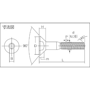 TRUSCO 六角穴付皿ボルト ステンレス M4×30 20本入 六角穴付皿ボルト ステンレス M4×30 20本入 B129-0430 画像2