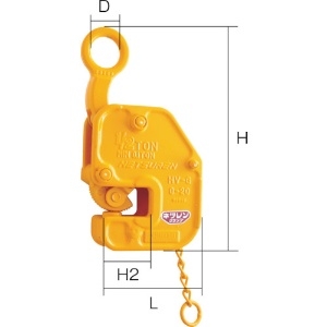 ネツレン HV-G型 1TON 竪吊・横吊兼用クランプ HV-G型 1TON 竪吊・横吊兼用クランプ B2171 画像2