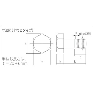 TRUSCO 六角ボルト ユニクロ半ねじ サイズ M10×35 13 本入 六角ボルト ユニクロ半ねじ サイズ M10×35 13 本入 B22-1035H 画像2