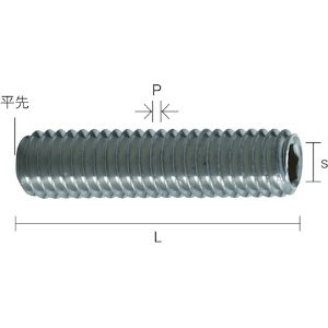 TRUSCO 六角穴付止めねじ 平先 ステンレス M3×4 60本入 六角穴付止めねじ 平先 ステンレス M3×4 60本入 B77-0304 画像2