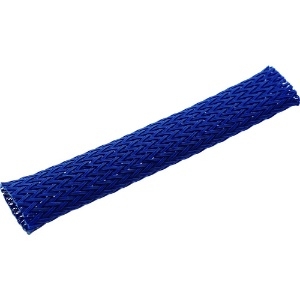 TRUSCO カラー編組チューブ 自然折径13mm 長さ10m 1巻 青 カラー編組チューブ 自然折径13mm 長さ10m 1巻 青 BTC-12-B