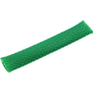TRUSCO カラー編組チューブ 自然折径13mm 長さ10m 1巻 緑 BTC-12-GN