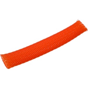 TRUSCO カラー編組チューブ 自然折径13mm 長さ10m 1巻 橙 カラー編組チューブ 自然折径13mm 長さ10m 1巻 橙 BTC-12-OR