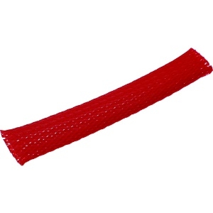 TRUSCO カラー編組チューブ 自然折径13mm 長さ10m 1巻 赤 カラー編組チューブ 自然折径13mm 長さ10m 1巻 赤 BTC-12-R