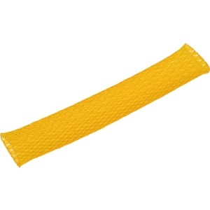 TRUSCO カラー編組チューブ 自然折径13mm 長さ10m 1巻 黄 カラー編組チューブ 自然折径13mm 長さ10m 1巻 黄 BTC-12-Y