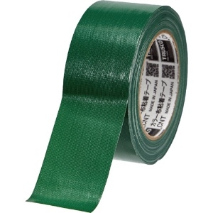 TRUSCO カラー布粘着テープ 幅50mm長さ25m グリーン CNT-5025-GN