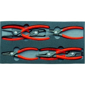 KNIPEX 002001V02 スナップリングプライヤーセット ウレタントレイ 002001V02 スナップリングプライヤーセット ウレタントレイ 002001V02