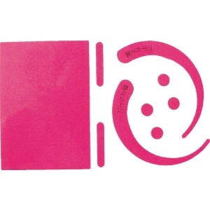 グリーンクロス 安全帯用フックステッカー 蛍光ピンク 安全帯用フックステッカー 蛍光ピンク 1150-2201-00