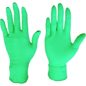 川西 ニトリル使いきり手袋粉無250枚入グリーンSSサイズ 2061GR-SS