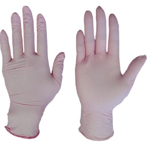 川西 ニトリル使いきり手袋粉無250枚入ピンクLサイズ 2061P-L