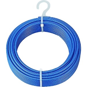 TRUSCO メッキ付ワイヤーロープ PVC被覆タイプ Φ4(6)mmX20m メッキ付ワイヤーロープ PVC被覆タイプ Φ4(6)mmX20m CWP-4S20