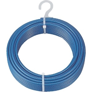 TRUSCO メッキ付ワイヤーロープ PVC被覆タイプ Φ6(8)mmX10m メッキ付ワイヤーロープ PVC被覆タイプ Φ6(8)mmX10m CWP-6S10