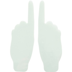TRUSCO 耐久フロアサイン手型 白 2枚(1シート) 耐久フロアサイン手型 白 2枚(1シート) DFSH-W