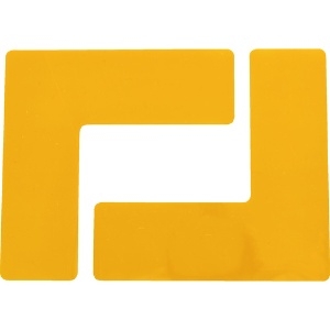 TRUSCO 耐久フロアサインズL型 Mサイズ 黄4枚(2シート) 耐久フロアサインズL型 Mサイズ 黄4枚(2シート) DFSL-M-Y