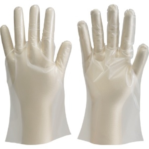TRUSCO ポリエチレン製使い捨て手袋 Lサイズ (100枚入) DPM-1833-L