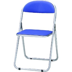 TRUSCO 折りたたみパイプ椅子 ウレタンレザーシート貼り 青 折りたたみパイプ椅子 ウレタンレザーシート貼り 青 FC-2000TS