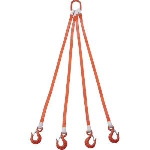 TRUSCO 4本吊ベルトスリングセット 25mm幅X1.5m 吊り角度60°時荷重2.58t(最大使用荷重3t) G25-4P15-2.58