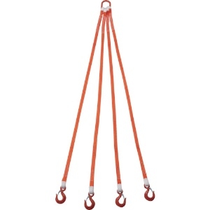 TRUSCO 4本吊ベルトスリングセット 25mm幅X2m 吊り角度60°時荷重1.72t(最大使用荷重2t) G25-4P20-1.72