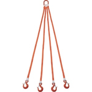 TRUSCO 4本吊ベルトスリングセット 25mm幅X2m 吊り角度60°時荷重2.58t(最大使用荷重3t) G25-4P20-2.58