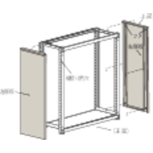 TRUSCO M2型棚用はめ込み式側板 300XH1800 ネオグレー M2型棚用はめ込み式側板 300XH1800 ネオグレー GM2-63