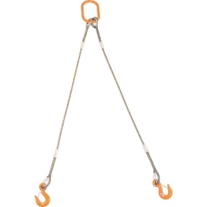 TRUSCO 2本吊りWスリング フック付き 12mmX1m 2本吊りWスリング フック付き 12mmX1m GRE-2P-12S1