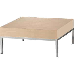 TRUSCO 木製サイドテーブル ステンレス脚 天板ナチュラル MAV810-NA