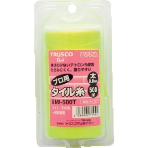 TRUSCO 蛍光水糸 プロ用タイル糸VR 太0.8mm 500m巻 MI-500T