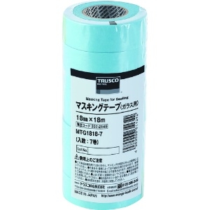 TRUSCO マスキングテープ(ガラス用) 18mmX18m 7巻入 MTG1818-7