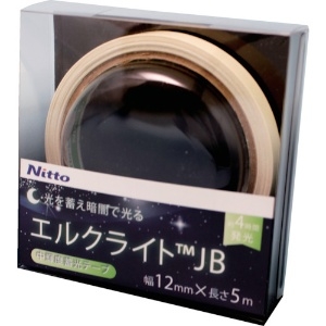 日東エルマテ 中輝度蓄光テープ JIS-JB級 0.25mm×12mm×5m グリーン 中輝度蓄光テープ JIS-JB級 0.25mm×12mm×5m グリーン NB-1205B