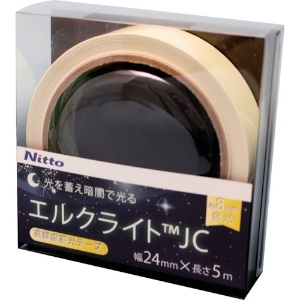 日東エルマテ 高輝度蓄光テープ JIS-JC級 0.3mm×24mm×5m グリーン 高輝度蓄光テープ JIS-JC級 0.3mm×24mm×5m グリーン NB-2405C