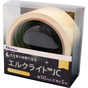 日東エルマテ 高輝度蓄光テープ JIS-JC級 0.3mm×50mm×5m グリーン 高輝度蓄光テープ JIS-JC級 0.3mm×50mm×5m グリーン NB-5005C