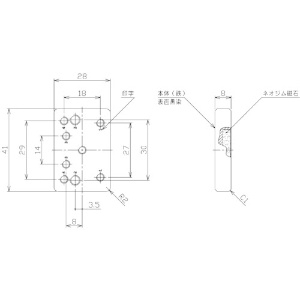 日機 防水型LEDリニアライト用マグネットブラケット 防水型LEDリニアライト用マグネットブラケット ND-P04 画像2