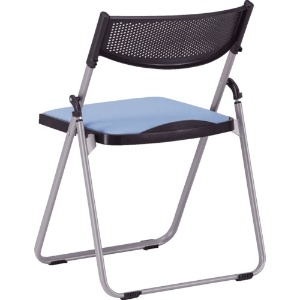 TOKIO アルミパイプ椅子 座面パッド付折りたたみチェア ライトブルー NFA-700-LBL