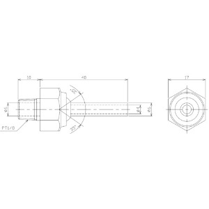 日機 ポイントフィットノズル PT1/8 L40 ポイントフィットノズル PT1/8 L40 NNPT 画像2