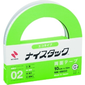 ニチバン 両面テープ ナイスタックNW-10ECO 10mmX20m(大巻) エコのり仕様 エコマーク認定商品 NW-10ECO