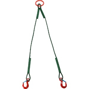 TRUSCO 2本吊セフティパワーロープ 径9mm 長さ1.5m 2本吊セフティパワーロープ 径9mm 長さ1.5m SP2-915-450