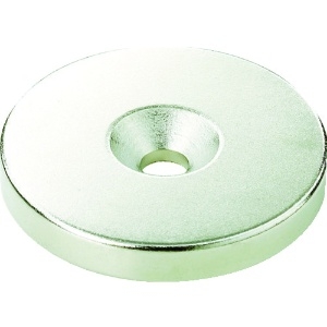 TRUSCO ネオジム丸形磁石 皿ネジ穴付 外径5MM×5MM M1.6 1個入り T05R05-M1.6