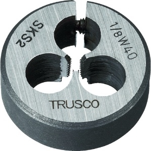 TRUSCO 丸ダイス 25径 ウイットねじ 1/2W12 (SKS) 丸ダイス 25径 ウイットねじ 1/2W12 (SKS) T25D-1/2W12