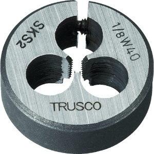 TRUSCO 丸ダイス 25径 ウイットねじ 1/4W20 (SKS) T25D-1/4W20