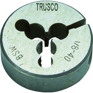 TRUSCO 丸ダイス 25径 ウイットねじ 1/8W40 (SKS) T25D-1/8W40