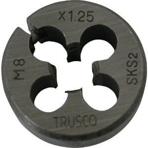 TRUSCO 丸ダイス 25径 ウイットねじ 3/8W16 (SKS) T25D-3/8W16