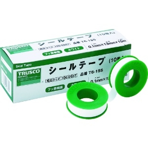 TRUSCO シールテープ 13mmX15m 10巻入り T6-15S_set