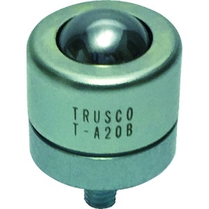 TRUSCO ボールキャスター 切削加工品上向用 スチール製ボール T-A20B