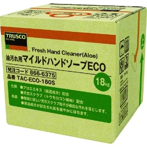 TRUSCO マイルドハンドソープ ECO 18L 詰替 バッグインボックス TAC-ECO-180S
