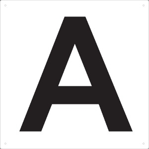 TRUSCO 表示板 アルファベット「A」 420X420 TAEH-A
