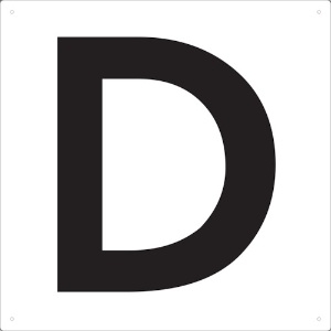TRUSCO 表示板 アルファベット「D」 420X420 表示板 アルファベット「D」 420X420 TAEH-D
